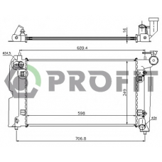 PR 1835A4 PROFIT Радиатор, охлаждение двигателя