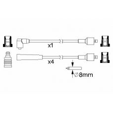 0 986 357 114 BOSCH Комплект проводов зажигания