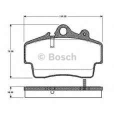 0 986 TB2 764 BOSCH Комплект тормозных колодок, дисковый тормоз