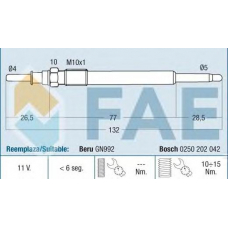 74168 FAE Свеча накаливания