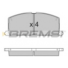 BP2255 BREMSI Комплект тормозных колодок, дисковый тормоз