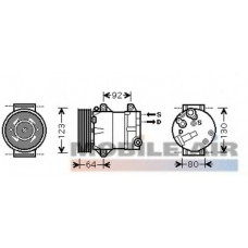 4300K429 VAN WEZEL Компрессор, кондиционер