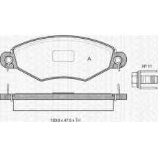 8110 28013 TRIDON Brake pads - front