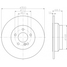 8DD 355 108-841 HELLA PAGID Тормозной диск