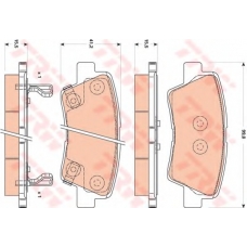 GDB3495 TRW Комплект тормозных колодок, дисковый тормоз