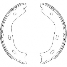 4058.01 REMSA Комплект тормозных колодок, стояночная тормозная с
