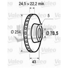 186278 VALEO Тормозной диск