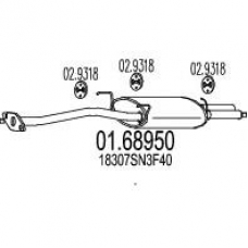 01.68950 MTS Глушитель выхлопных газов конечный