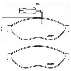 P 23 143 BREMBO Комплект тормозных колодок, дисковый тормоз