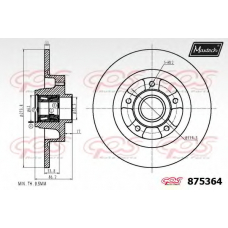 875364.6885 MAXTECH Тормозной диск