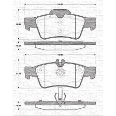 363702161281 MAGNETI MARELLI Комплект тормозных колодок, дисковый тормоз