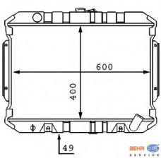 8MK 376 707-581 HELLA Радиатор, охлаждение двигателя