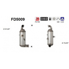 FD5009 AS Сажевый / частичный фильтр, система выхлопа ОГ