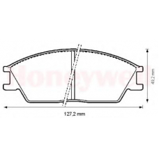 572268B BENDIX Комплект тормозных колодок, дисковый тормоз