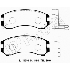 IBD-1135 IPS Parts Комплект тормозных колодок, дисковый тормоз