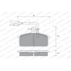 151-2508 WEEN Комплект тормозных колодок, дисковый тормоз