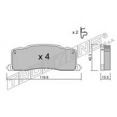 441.0 TRUSTING Комплект тормозных колодок, дисковый тормоз
