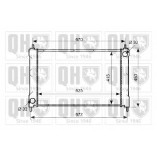 QER2495 QUINTON HAZELL Радиатор, охлаждение двигателя