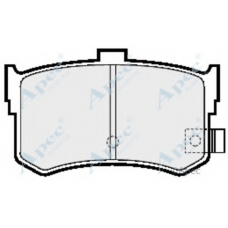 PAD701 APEC Комплект тормозных колодок, дисковый тормоз