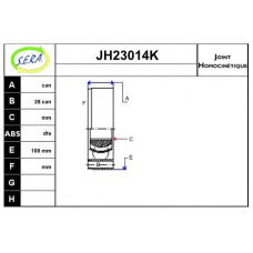 JH23014K SERA Шарнирный комплект, приводной вал