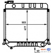 8MK 376 709-391 HELLA Радиатор, охлаждение двигателя