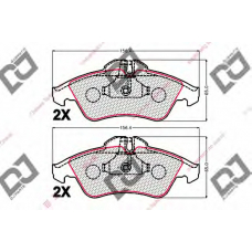 BP2162 DJ PARTS Комплект тормозных колодок, дисковый тормоз