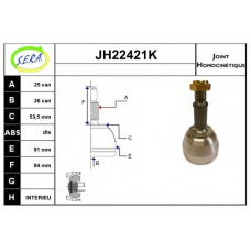 JH22421K SERA Шарнирный комплект, приводной вал