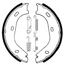 8DA 355 050-001 HELLA PAGID Комплект тормозных колодок, стояночная тормозная с