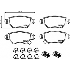 8DB 355 019-271 HELLA PAGID Комплект тормозных колодок, дисковый тормоз