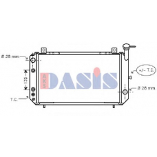 071190N AKS DASIS Радиатор, охлаждение двигателя