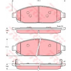GDB4136 TRW Комплект тормозных колодок, дисковый тормоз