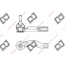 DE1020 DJ PARTS Наконечник поперечной рулевой тяги