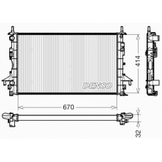 DRM23084 DENSO Радиатор, охлаждение двигателя