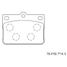 KD4617 ASIMCO Комплект тормозных колодок, дисковый тормоз