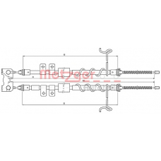 10.5335 METZGER Трос, стояночная тормозная система