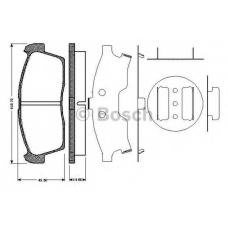 0 986 TB2 930 BOSCH Комплект тормозных колодок, дисковый тормоз