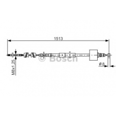 1 987 482 161 BOSCH Трос, стояночная тормозная система