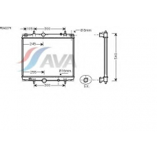 PEA2274 AVA Радиатор, охлаждение двигателя