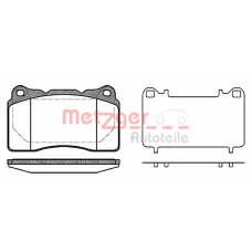 0666.10 METZGER Комплект тормозных колодок, дисковый тормоз