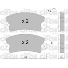 822-005-0 CIFAM Комплект тормозных колодок, дисковый тормоз