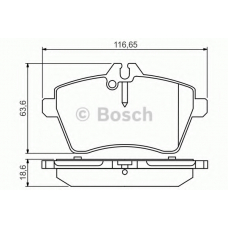 0 986 495 273 BOSCH Комплект тормозных колодок, дисковый тормоз