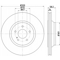 8DD 355 113-991 HELLA PAGID Тормозной диск