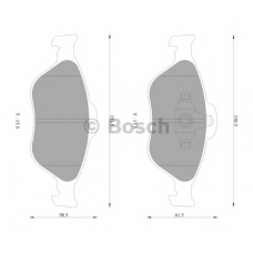 0 986 AB2 779 BOSCH Комплект тормозных колодок, дисковый тормоз