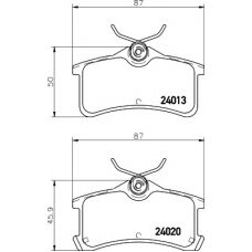 8DB 355 011-511 HELLA PAGID Комплект тормозных колодок, дисковый тормоз