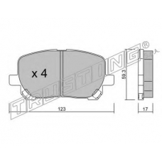 442.0 TRUSTING Комплект тормозных колодок, дисковый тормоз