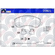 20801 GALFER Комплект тормозных колодок, дисковый тормоз