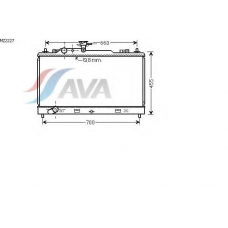 MZ2227 AVA Радиатор, охлаждение двигателя