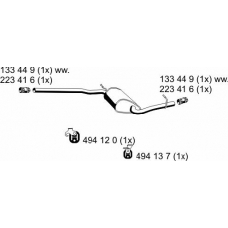 244145 ERNST Средний глушитель выхлопных газов