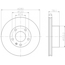 8DD 355 100-551 HELLA PAGID Тормозной диск