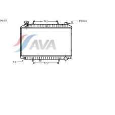 DN2173 AVA Радиатор, охлаждение двигателя